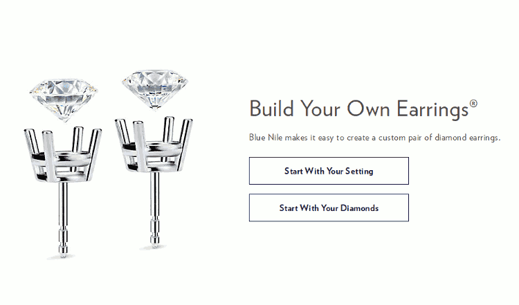 Build your own earrings at bluenile.com